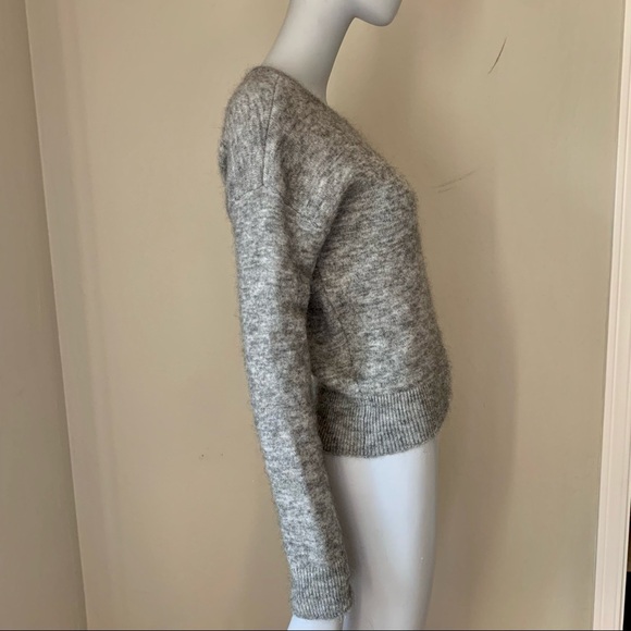 & OTHER STORIES Mohair Wool Blend Crewneck Sweater Gray XS - Picture 9 of 14